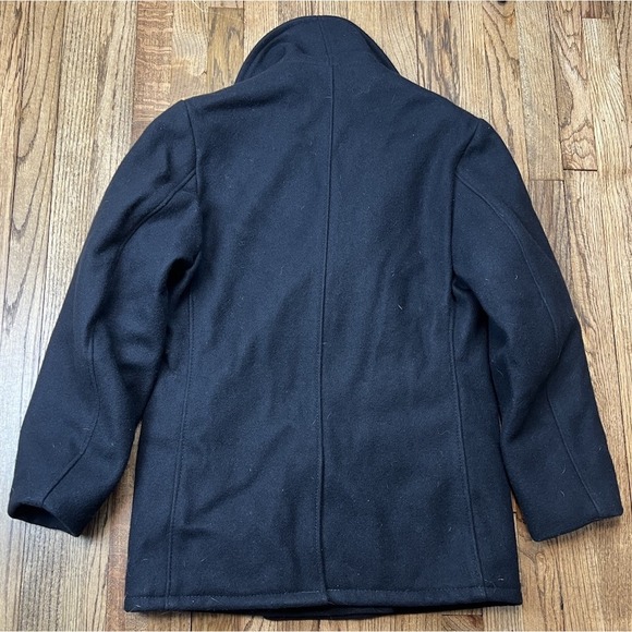 Vintage Schott US 740N Black Wool Pea Coat Jacket Mens Size 38 Made in USA - Picture 4 of 5